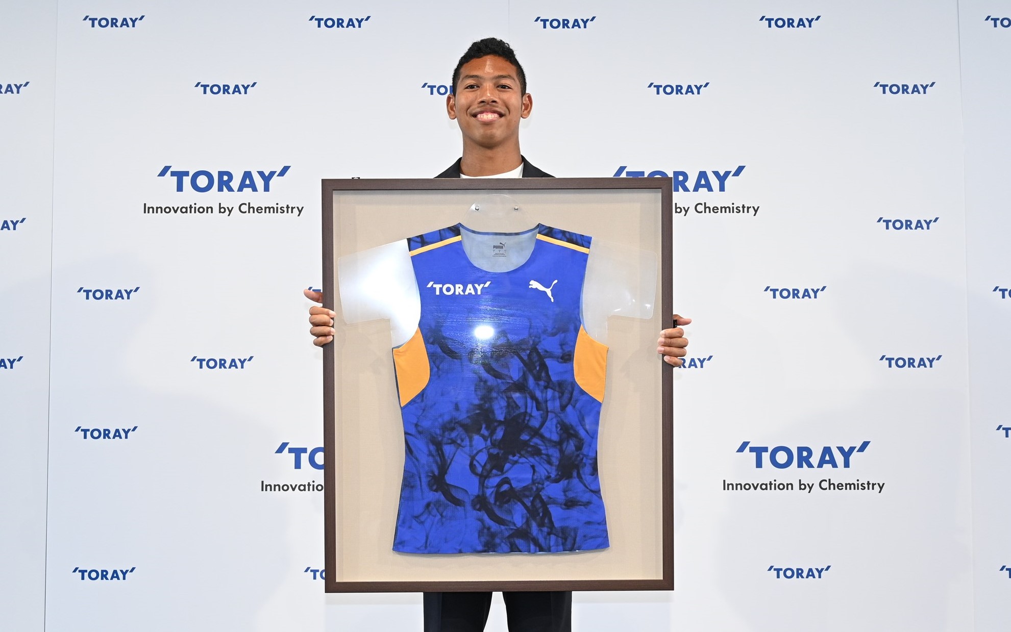 【陸上】サニブラウン　Team Hakim ユニフォーム　Lサイズ 青 陸上】サニブラウンが東レとグローバルパートナーシップ契約を