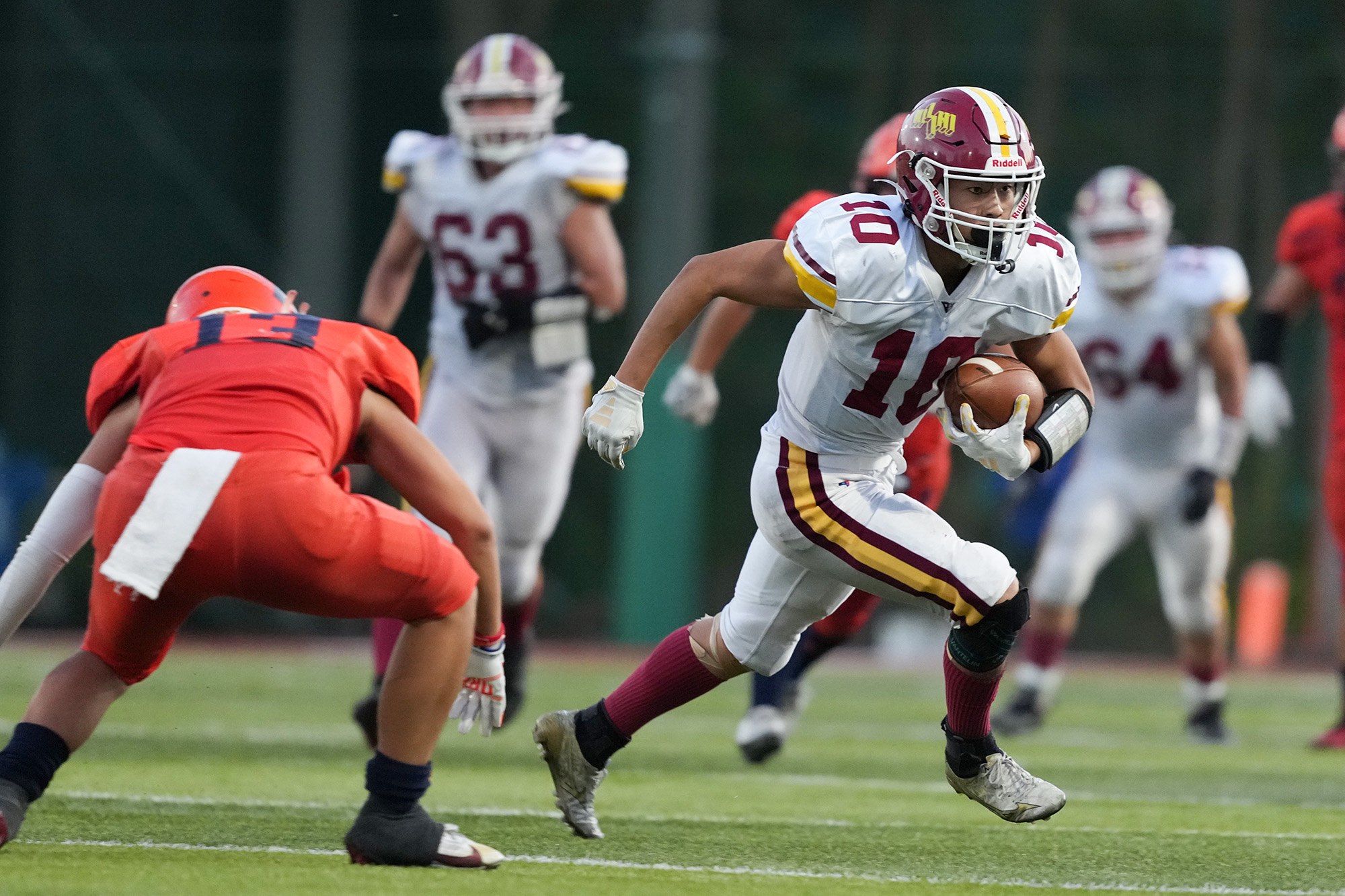 要所でのキャッチが光ったWR大土井亮佑（3年）=撮影：北川直樹