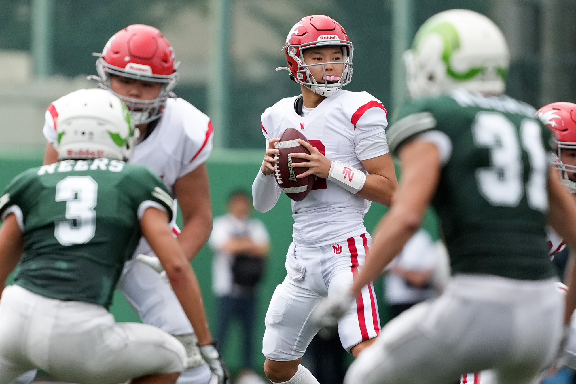 先発としてオフェンスを率いた川端迅=撮影:北川直樹