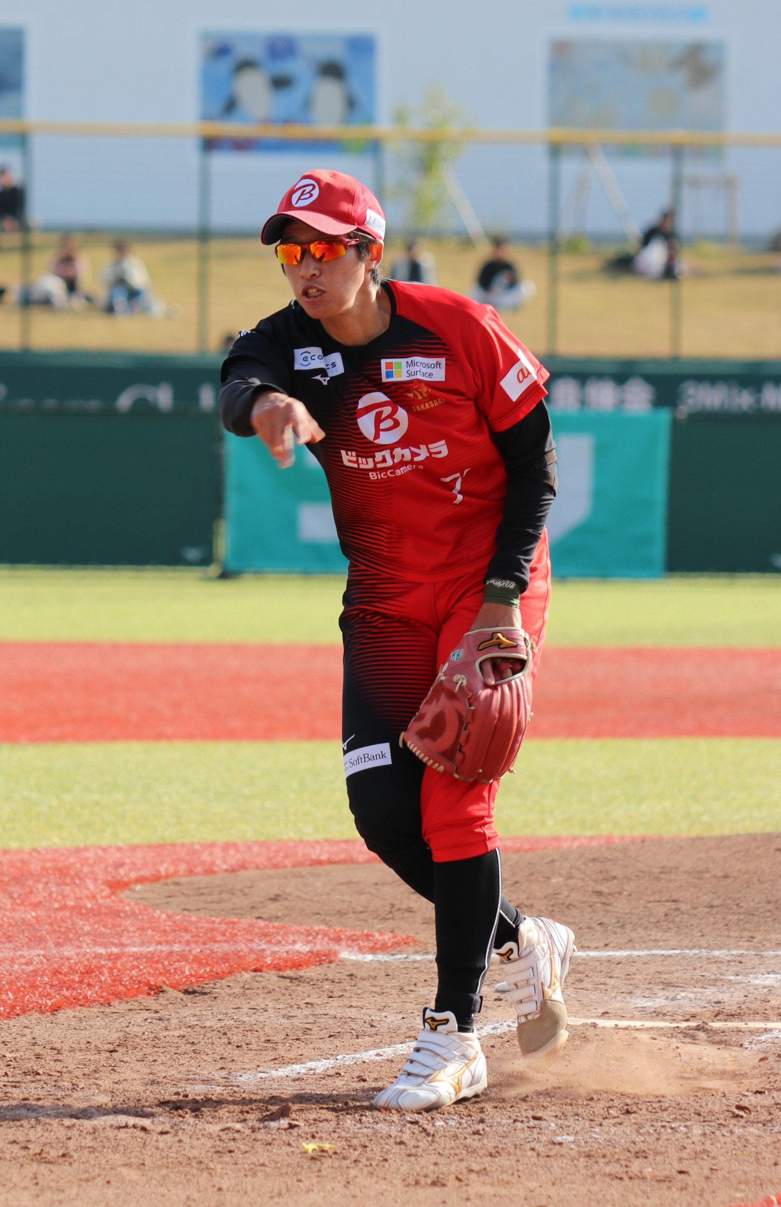 ５回途中降板となったが、今季はチーム最多の10勝を挙げる活躍を見せた上野由岐子