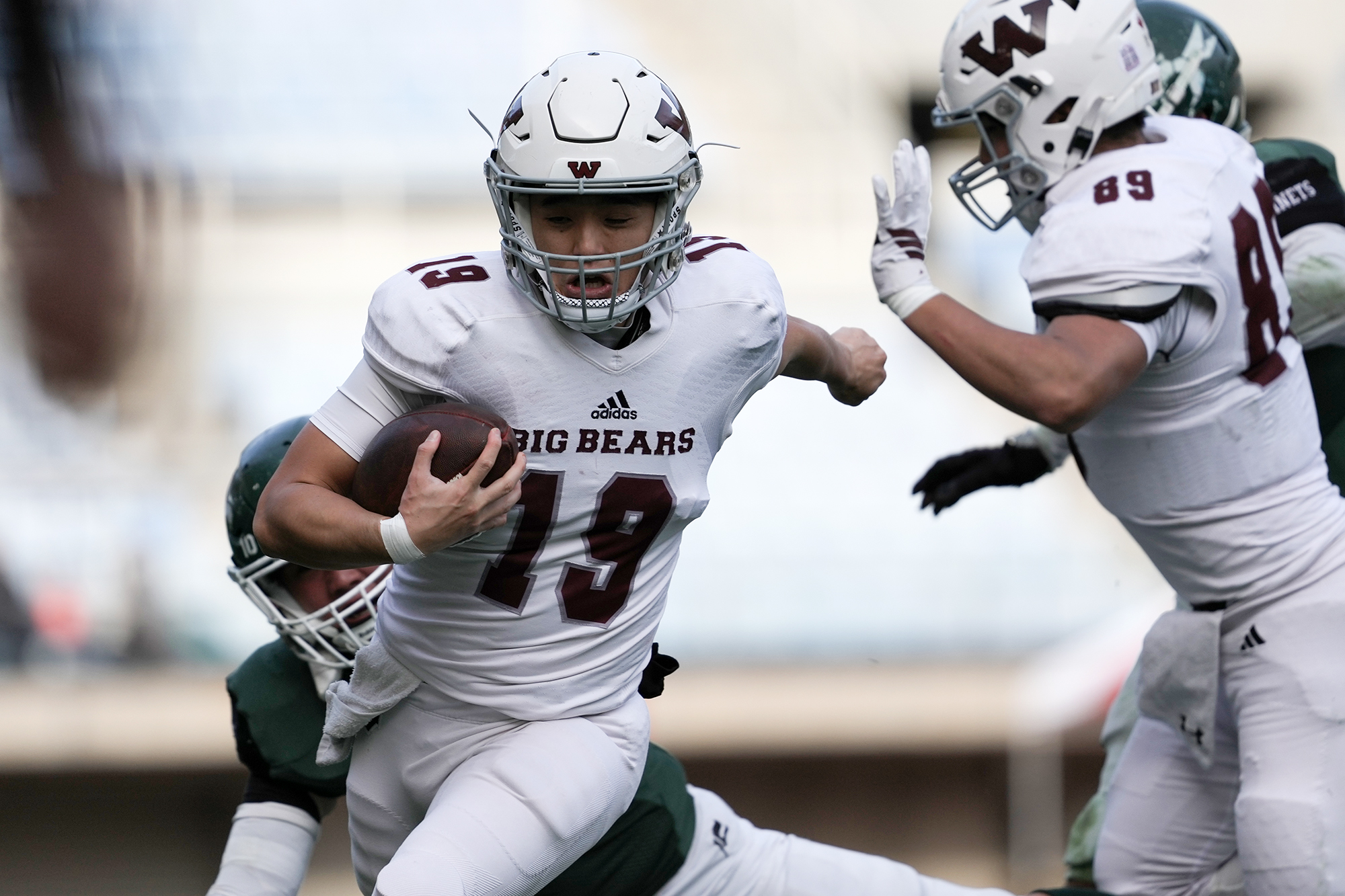 終盤に登場し攻撃を率いたQB野田知樹（4年=早稲田実業）=撮影：北川直樹