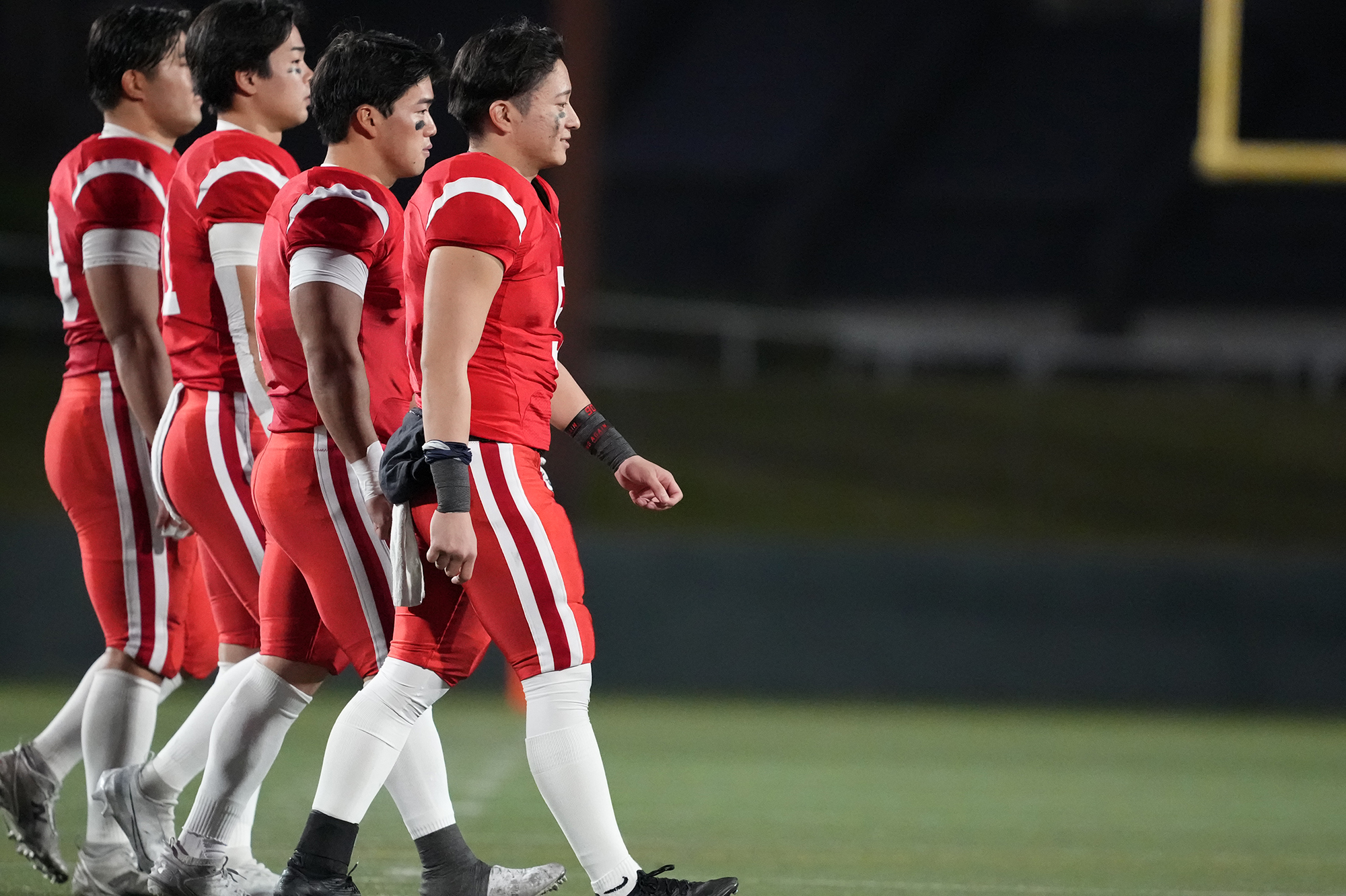 このメンバーで臨む試合も今シーズンあと1試合になるかもしれない=撮影：北川直樹