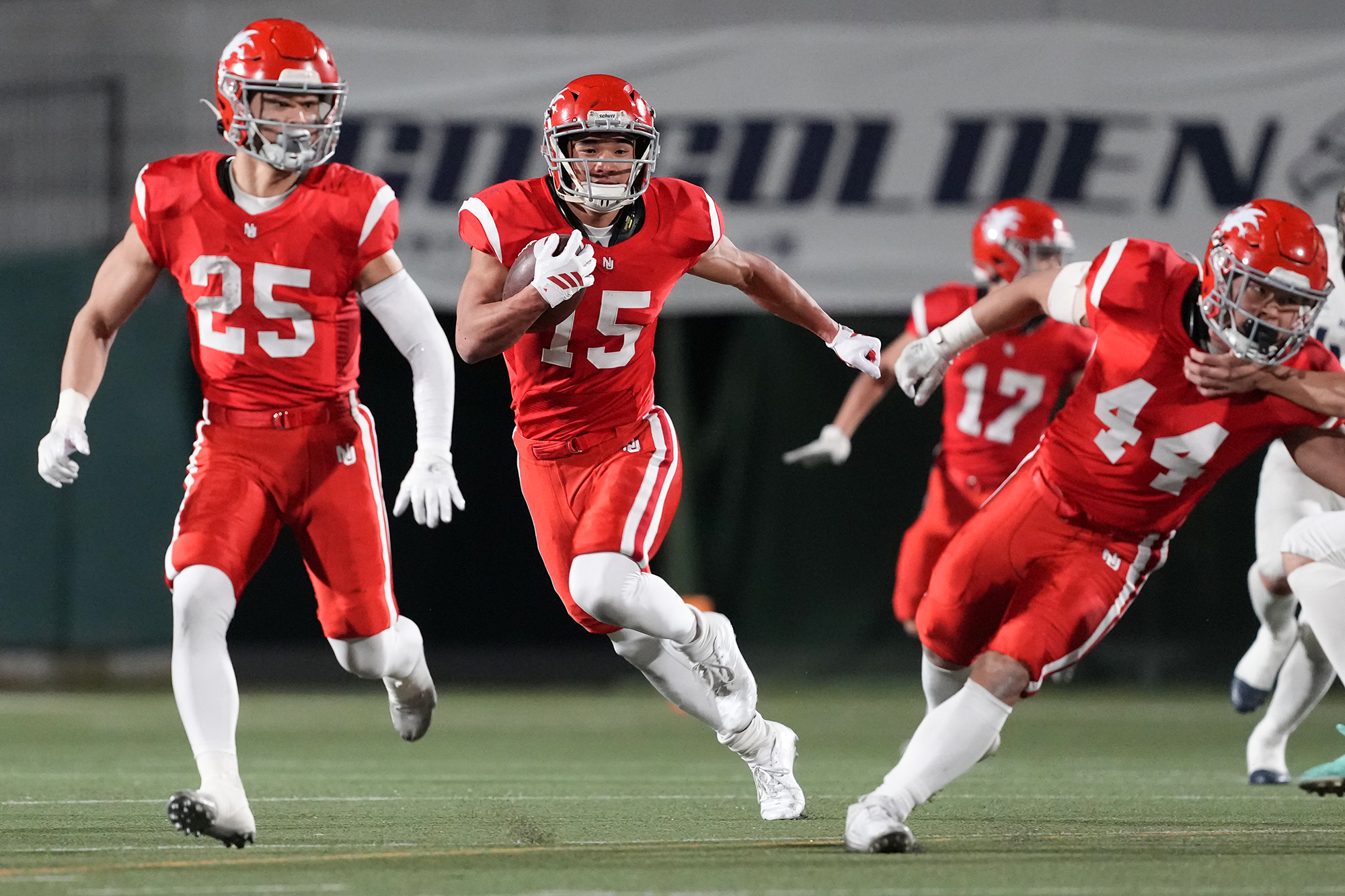 須永監督の評価も高いWR冨士原（15）=撮影：北川直樹