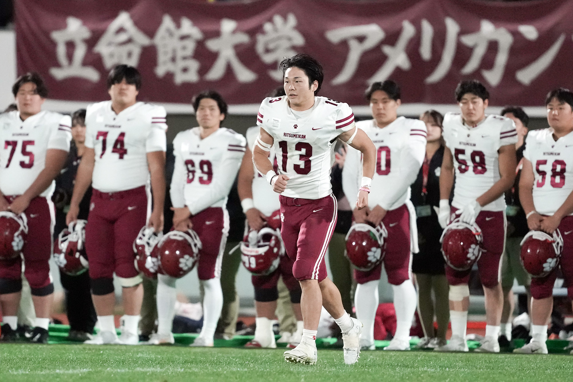 7タックル1INT、1パス守備でMVPを受賞した立命館DB藤津=撮影：北川直樹