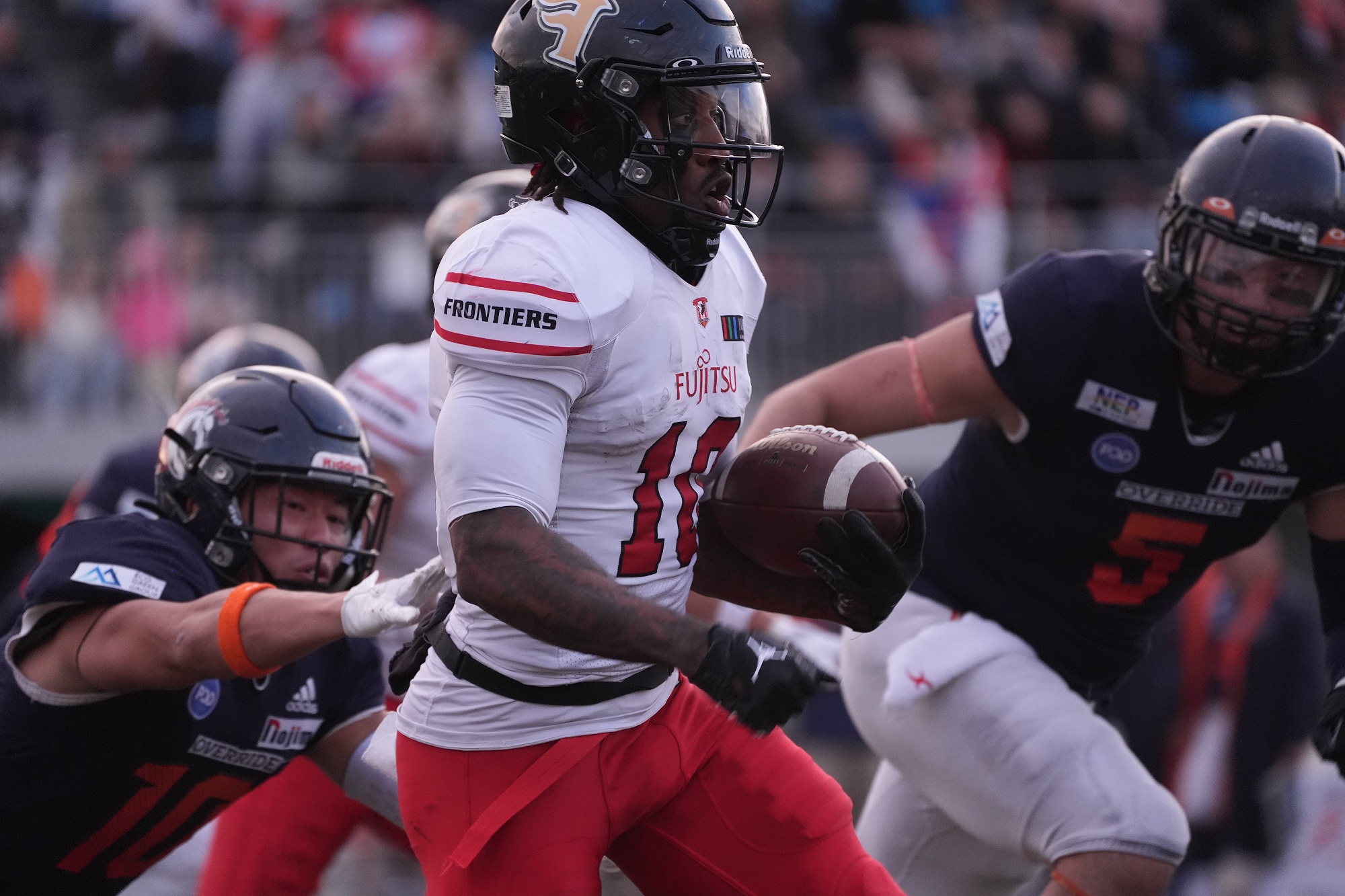 【富士通vsノジマ相模原】この試合の富士通WRサマジー・グラントは、「スイッチが入った」状態だった=撮影:小座野容斉