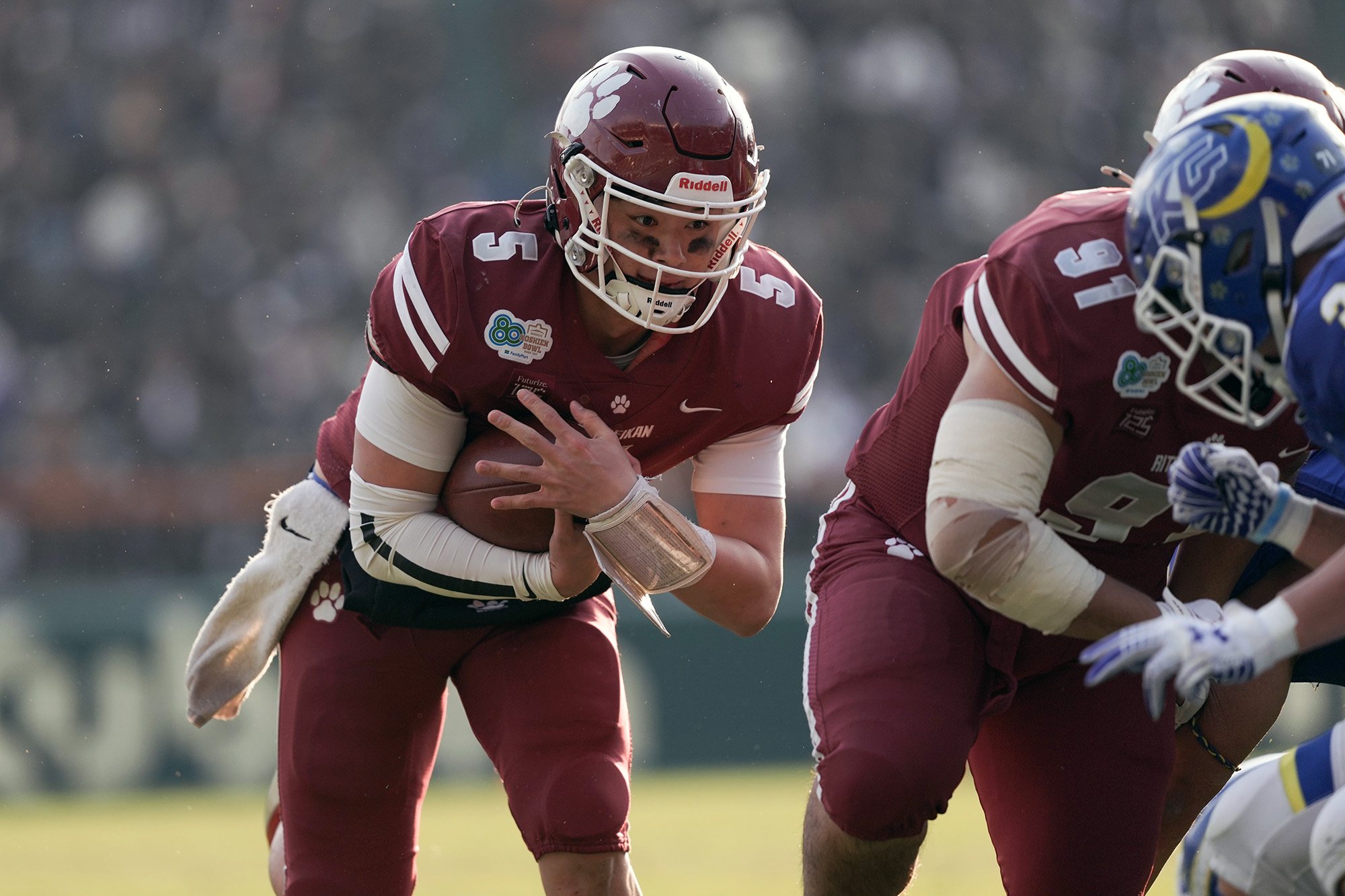 2本目のTDを決めるQB竹田剛=撮影：北川直樹