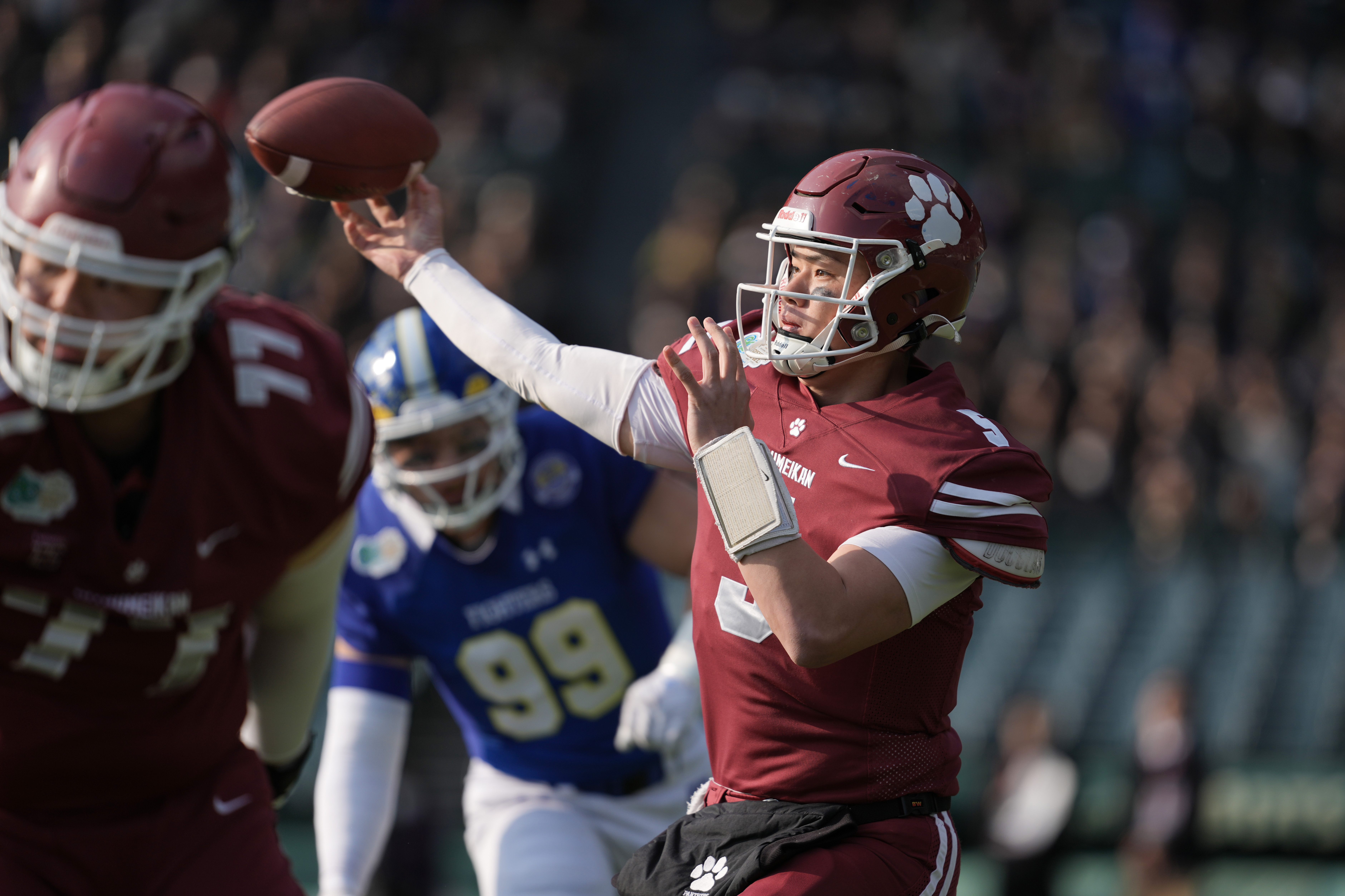 パスでも22回投13回成功、189yd2TDを決めた=撮影：北川直樹