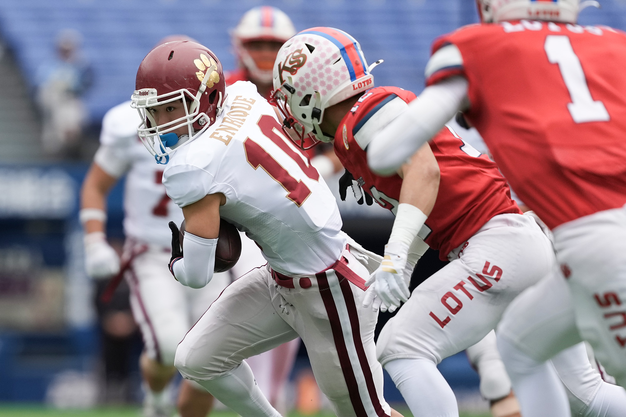 立命館宇治WR小波津は2TDと大活躍=撮影：北川直樹