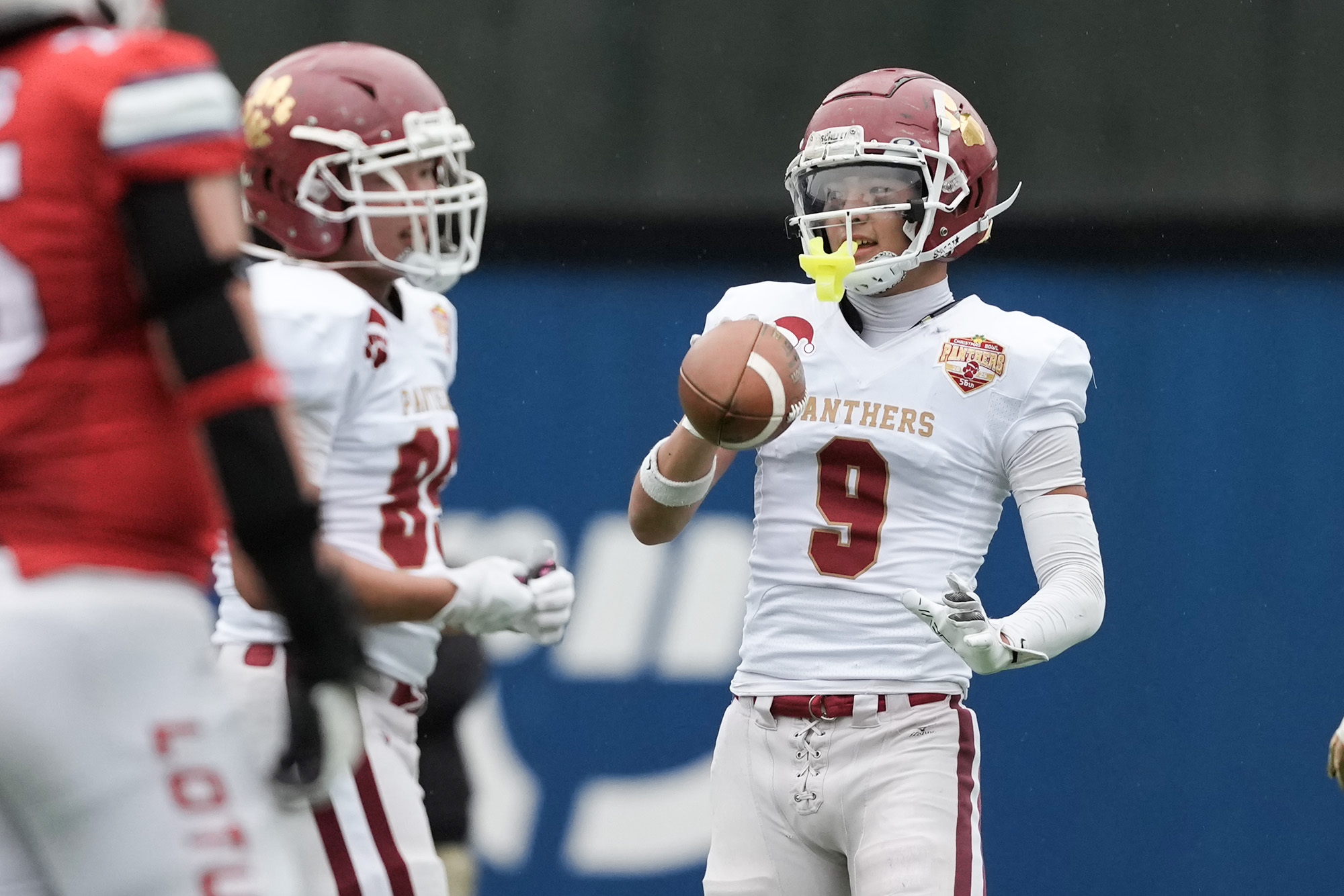勝負どころでインターセプトを決め、完封に抑えた高島=撮影：北川直樹