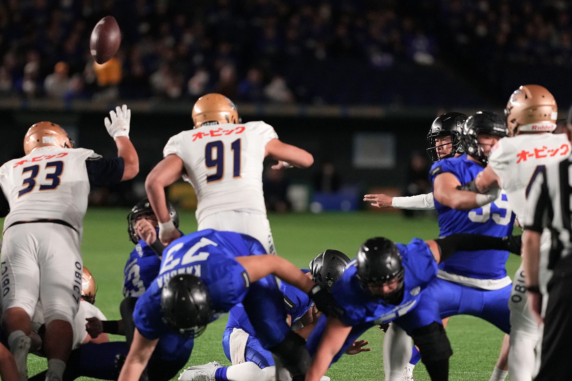  パナソニックK佐伯眞太郎はパナソニックの全得点を上げた=撮影：北川直樹