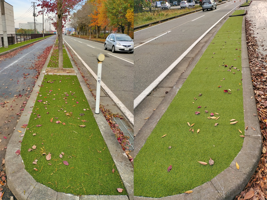 人工芝施工作業が完了