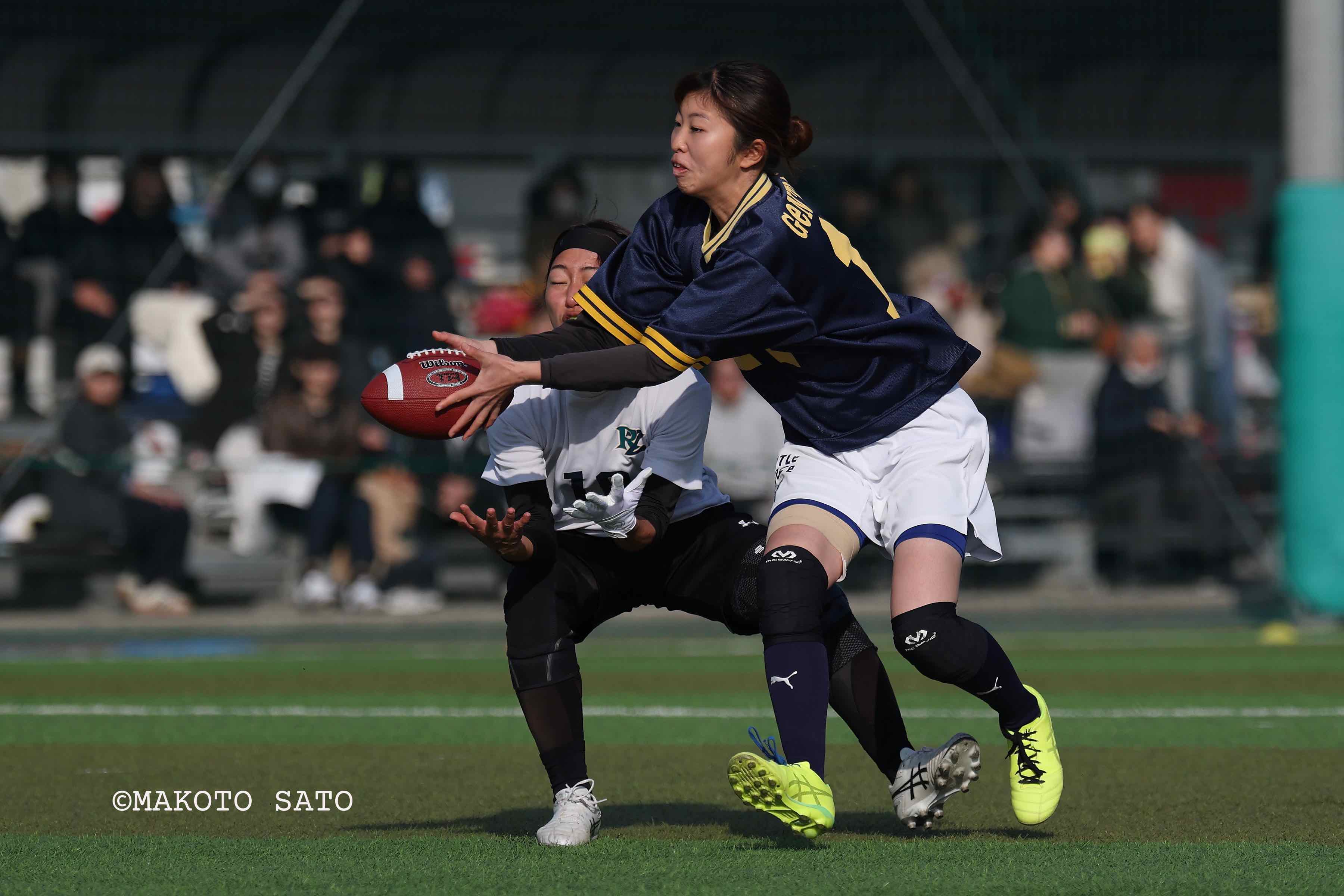  【第31回さくらボウル】敢闘賞の武庫川女子大GeNTLeBReeZe青柴佳奈選手  写真：佐藤誠