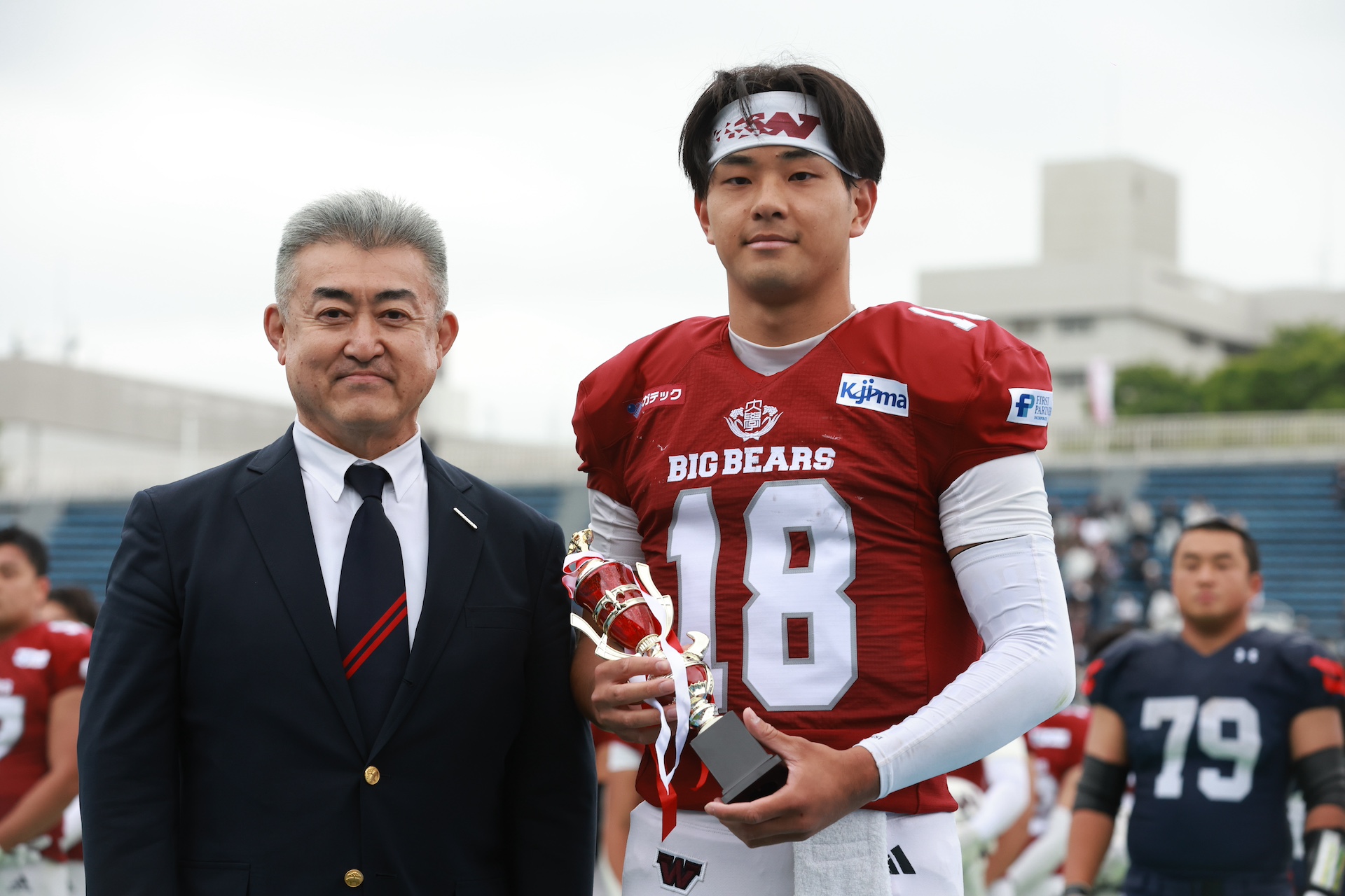 カーム・コーザ杯（早大優秀選手）：QB＃18 木庭修克（3年）（撮影：北川直樹）