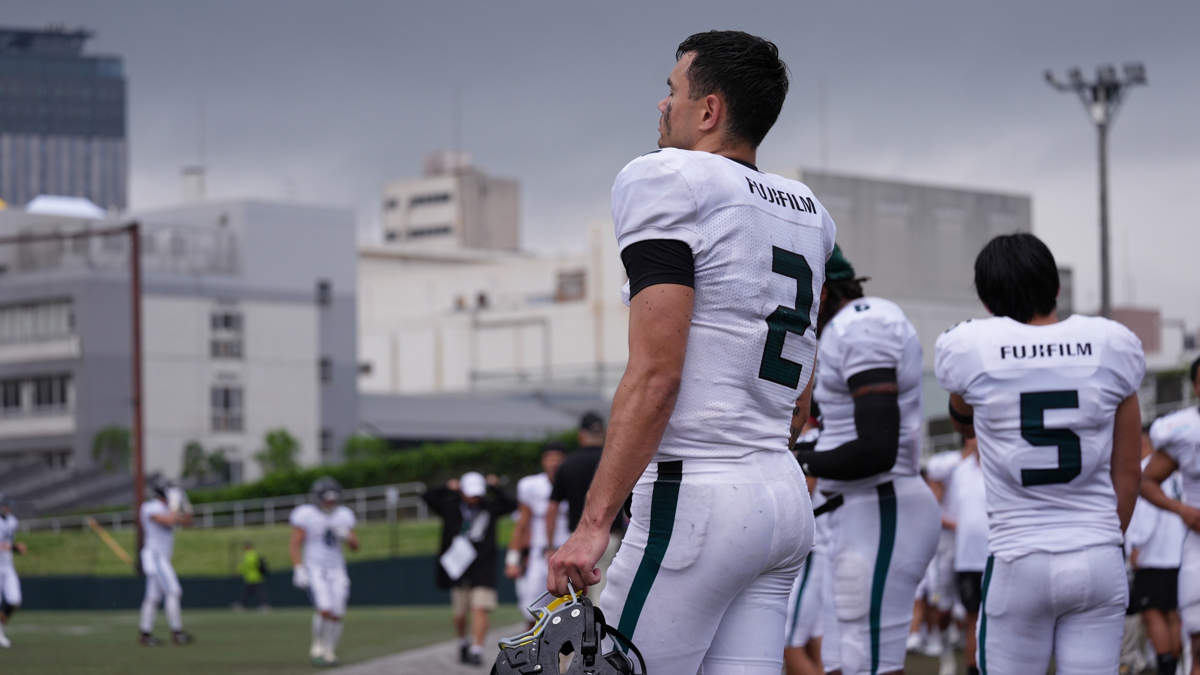 【富士通vs富士フイルム海老名】活躍はしたが試合には敗れ、コルデイロは悄然としていた=撮影:小座野容斉