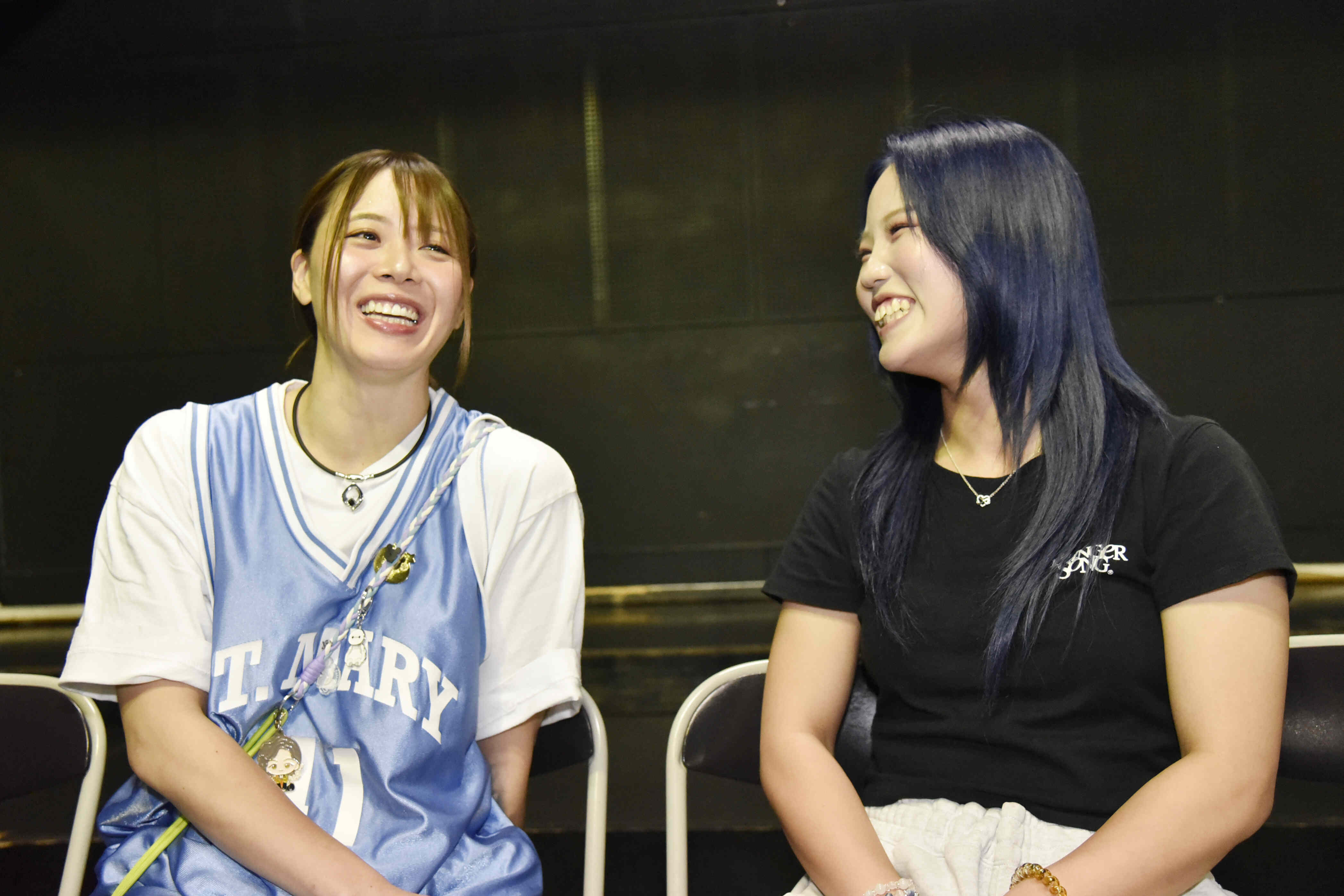 8・9大田区の復帰戦に向け、思いを語った岩谷&弓月