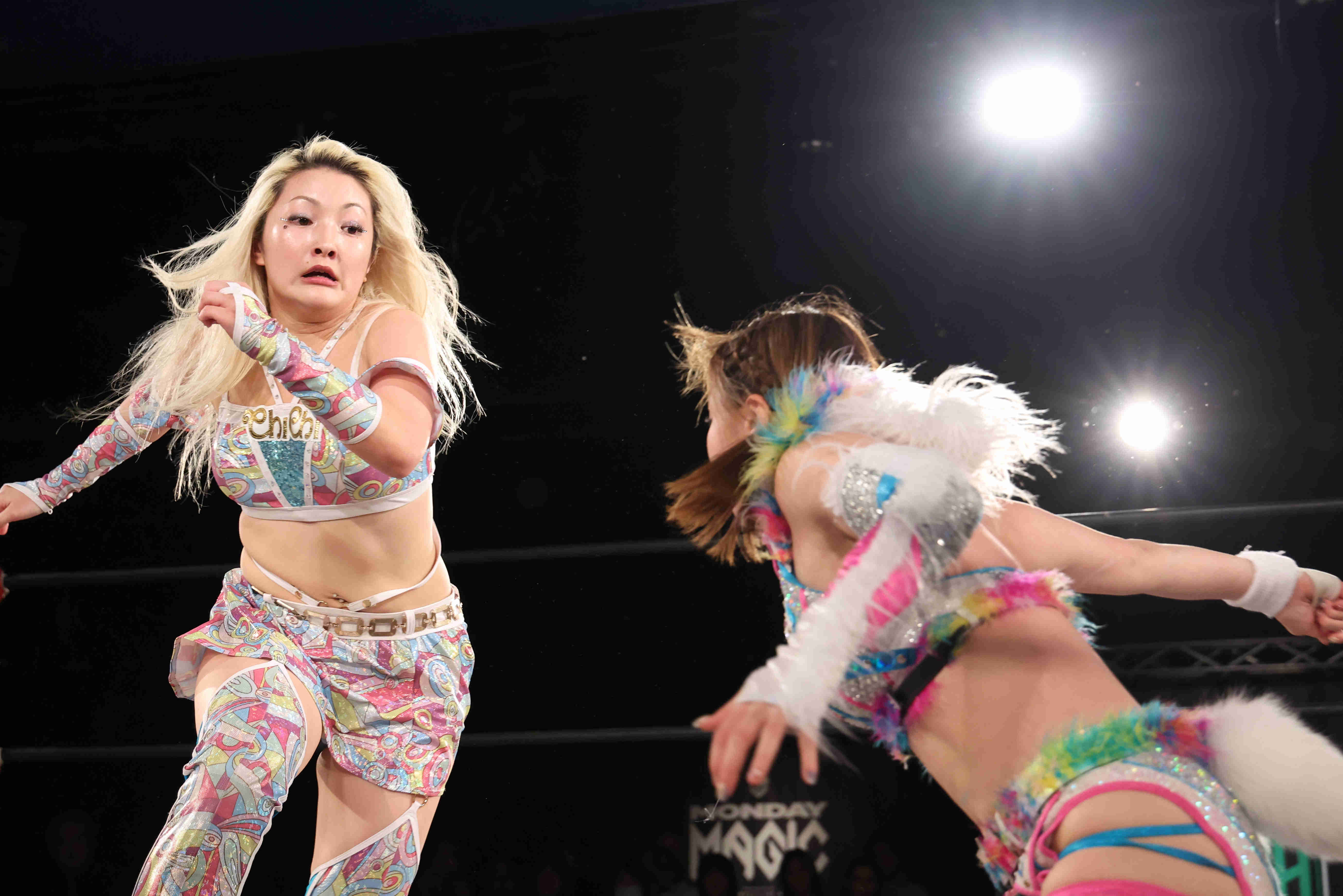 岩谷とはMONDAY MAGIC1・19新宿(岩谷&青野vsChi Chi&ZONES)でタッグ対決が実現している