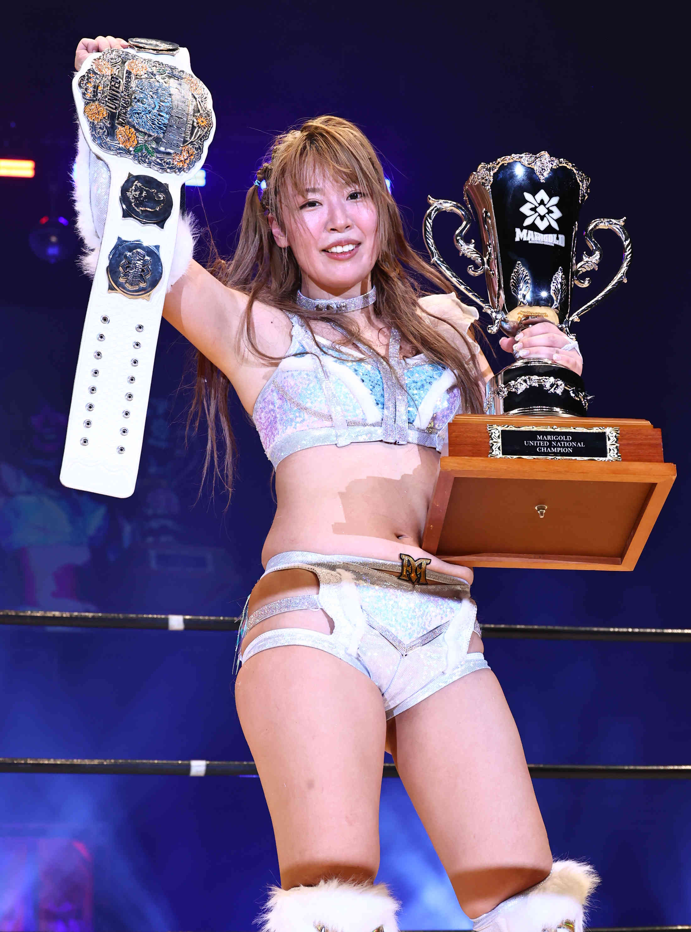昨年１月、ユナイテッド・ナショナル初戴冠を果たした桜井