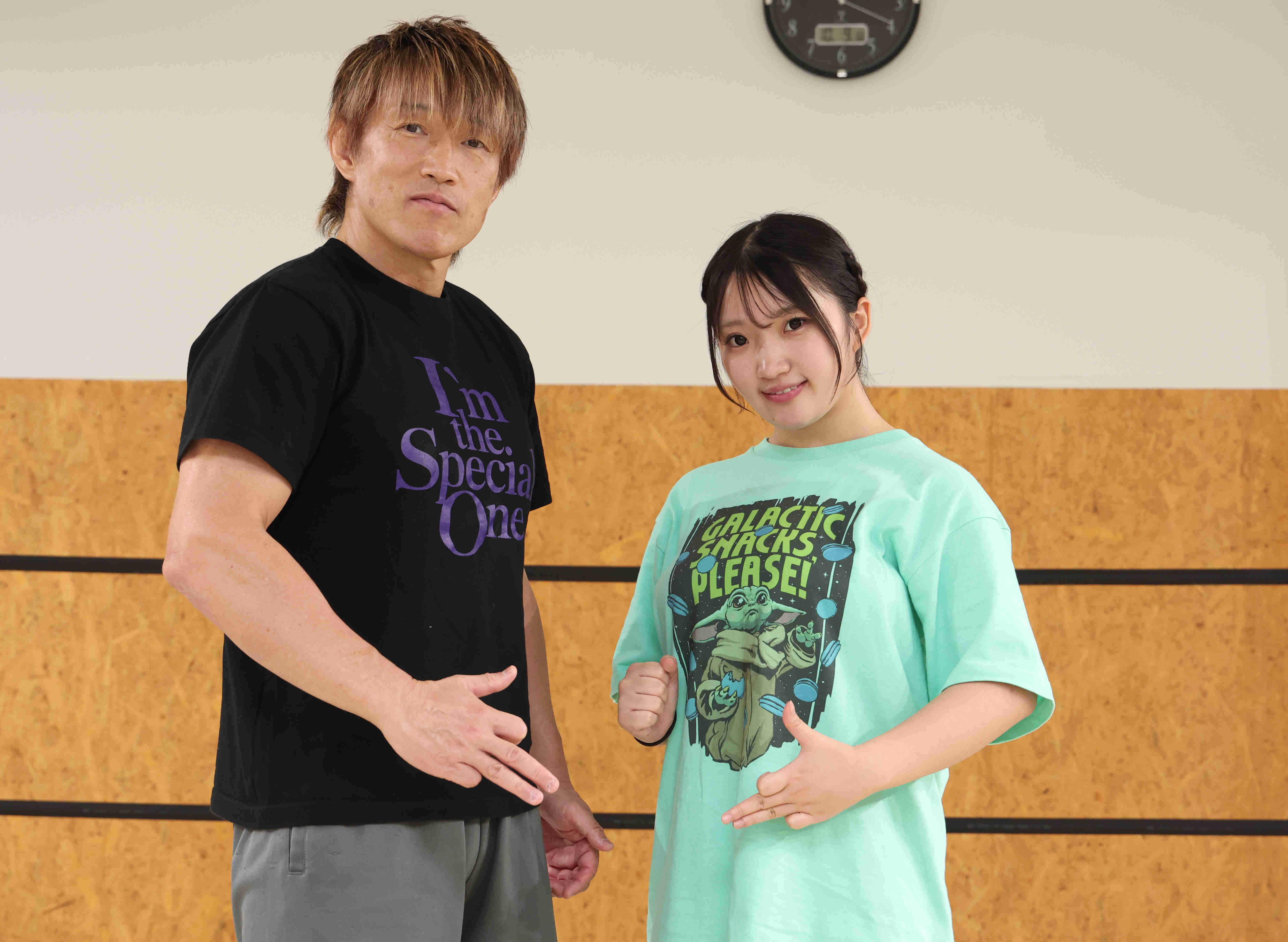 田中稔と田中きずな(写真右)